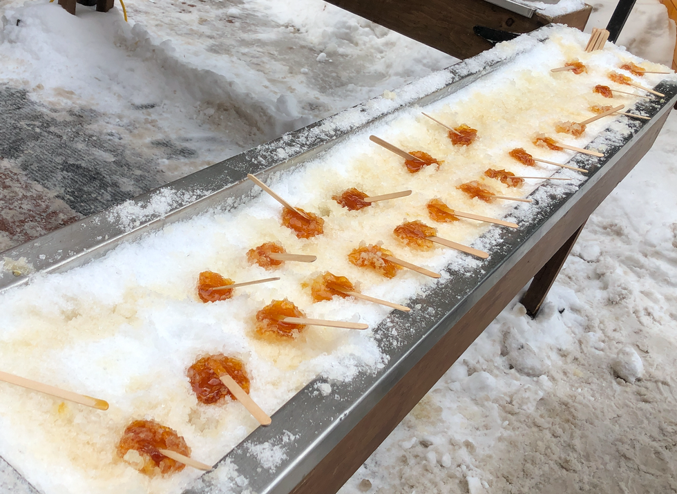 Maple taffy.