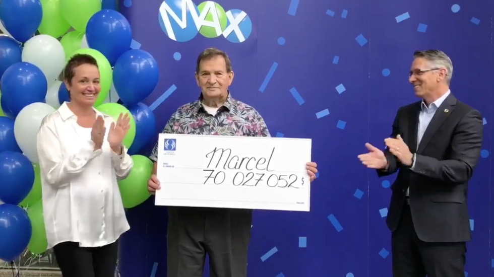 Marcel Lussier, gagnant du gros lot de 70 millions de dollars.