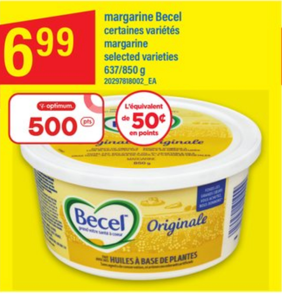 Margarine Originale Becel.