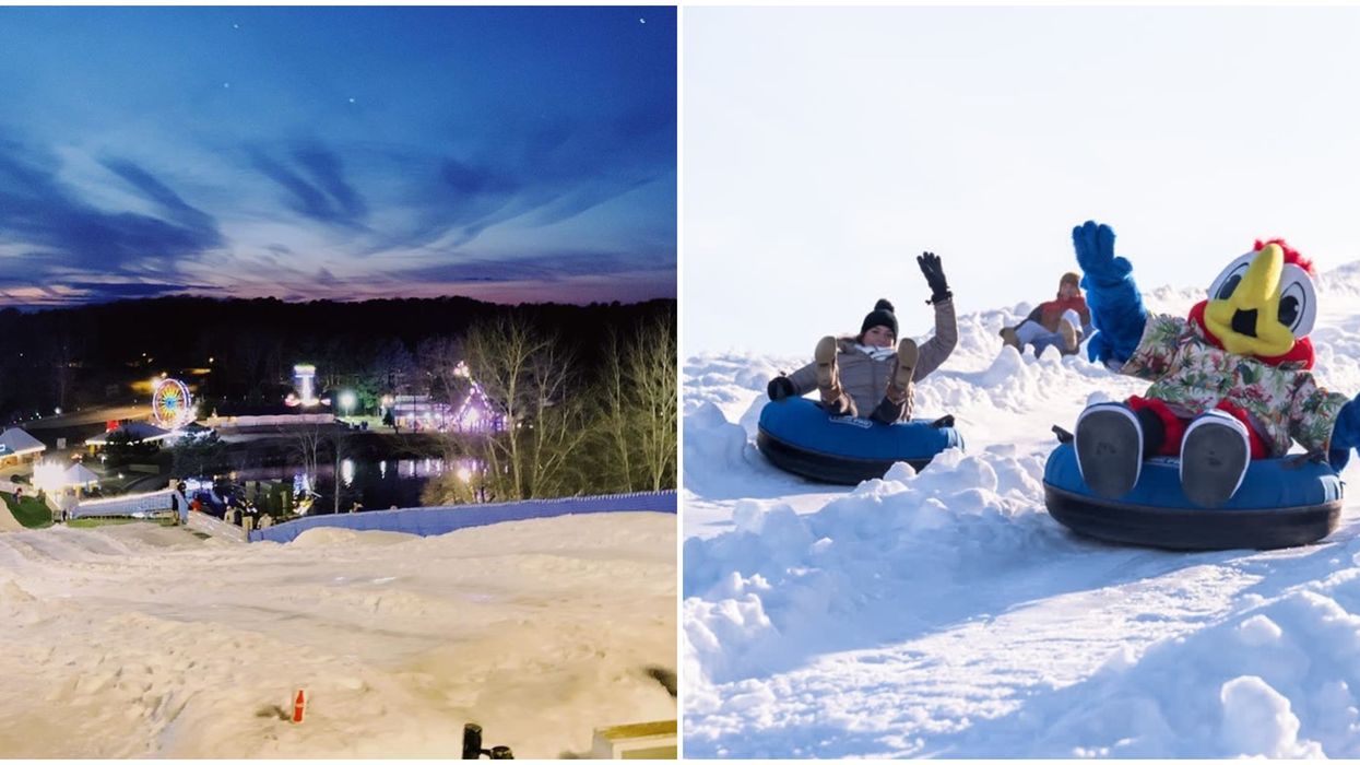 Snow Tubing In Georgia Is Actually Possible At This Snowy Island Holiday Park Narcity Snow Tubing In Georgia Is Actually Possible At This Snowy Island Holiday Park Narcity