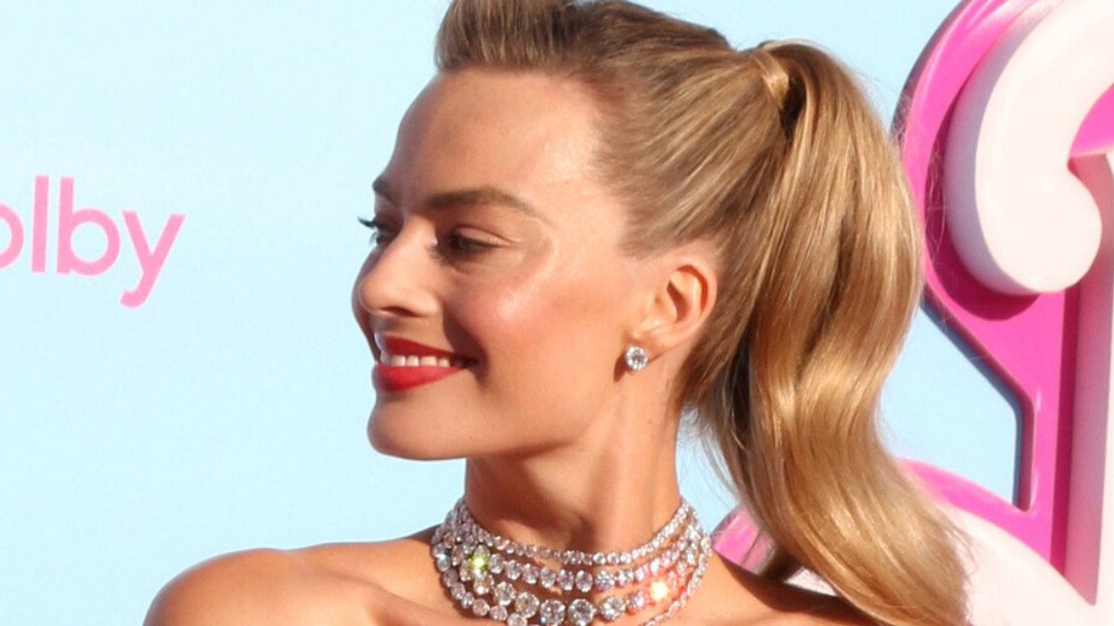 Margot Robbie at the Barbie World Premiere in L.A. on July 9, 2023.