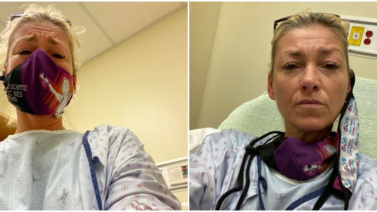 Marie-Chantal Toupin se retrouve aux urgences à cause d'une blessure au diaphragme