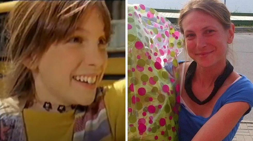 Marie-France Monette dans Les Aventures de la courte \u00e9chelle. Droite : Marie-France Monette.