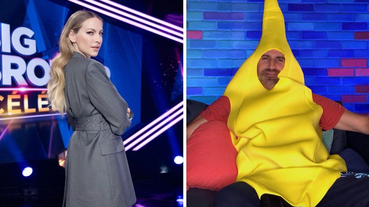 Marie-Mai, animatrice de Big Brother Célébrités. Droite : Jean-Thomas Jobin, gagnant de la 1re édition.