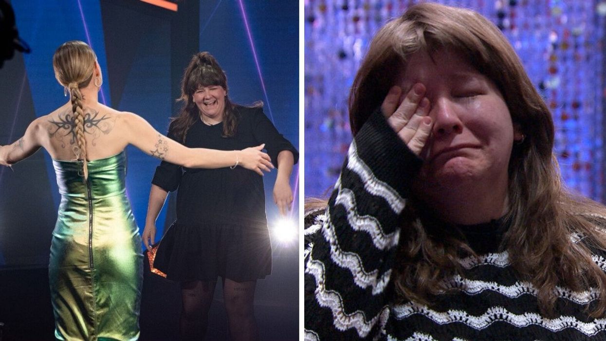 Marie-Mai et Coco Belliveau à la finale de Big Brother Célébrités. Droite : Coco de Big Brother Célébrités.