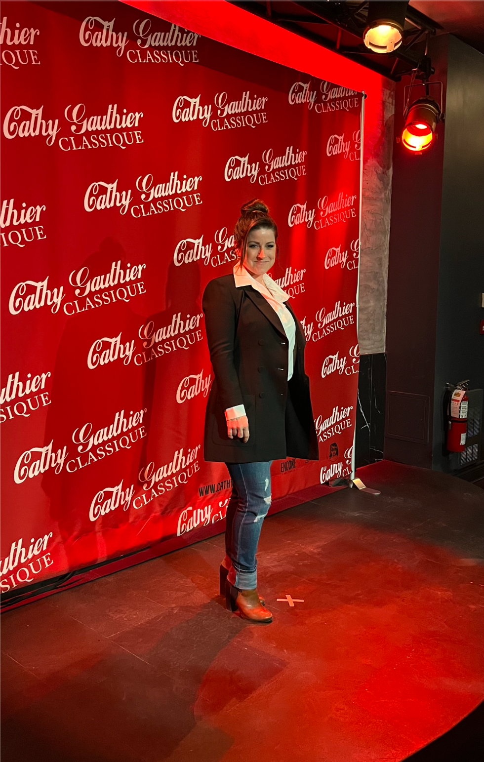 Marie-\u00c9laine Thibert \u00e0 la premi\u00e8re de Cathy Gauthier.