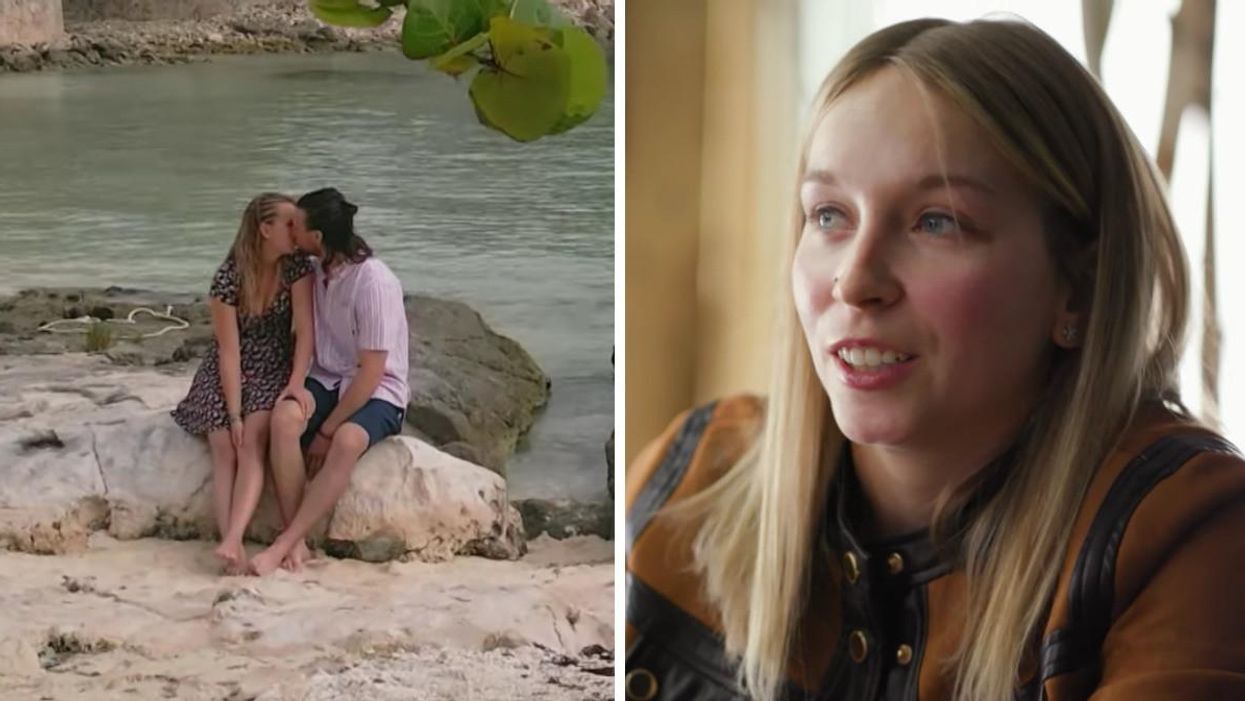 Marika et Édouard de L'amour est dans le pré 10. Droite : Marika Côté de L'amour est dans le pré 10.