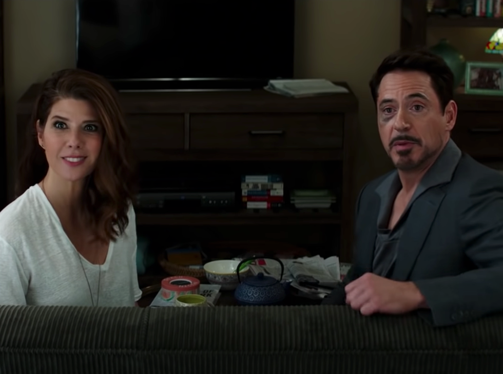 Marisa Tomei and Robert Downey Jr. in "Spider-Man: Homecoming."