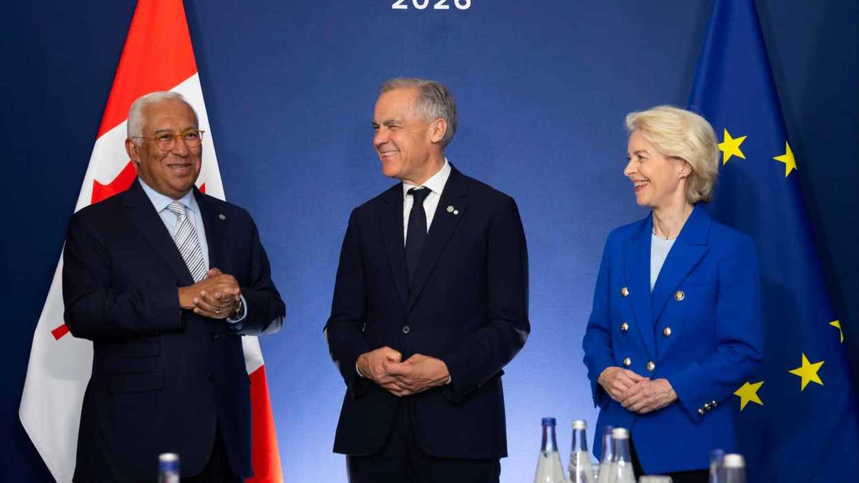 Mark Carney lors d'une rencontre en Europe, en juin dernier.