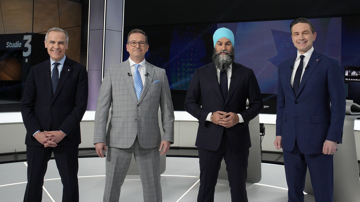 Mark Carney, Yves-François Blanchet, Jagmeet Singh et Pierre Poilievre.