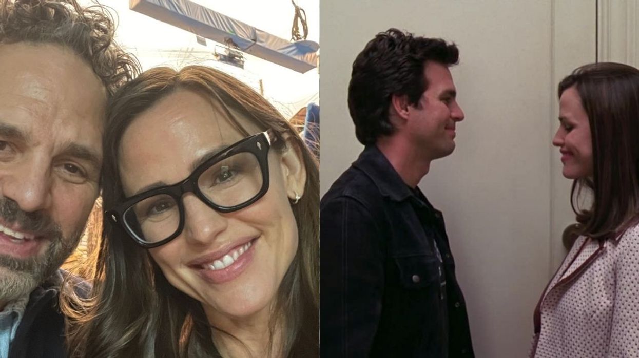 Mark Ruffalo & Jennifer Garner Throw Back To '13 Going On 30' While Filming In Vancouver