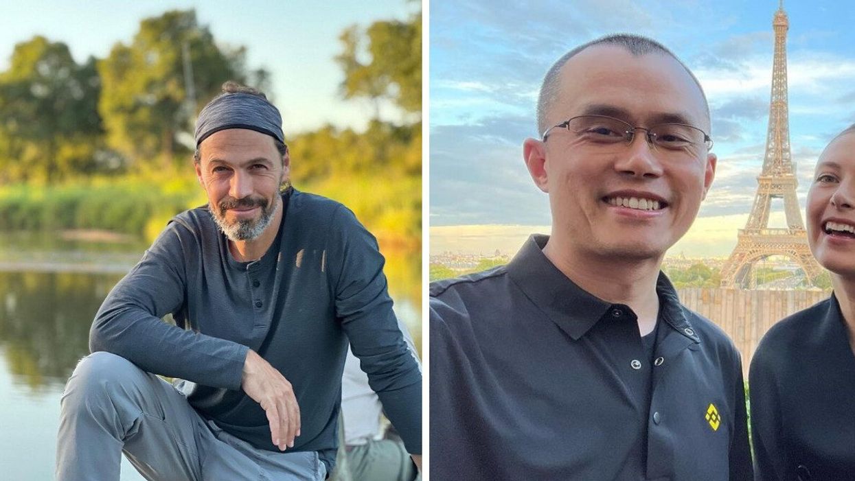 Mark Scheinberg. Right: Changpeng, "CZ," Zhao.