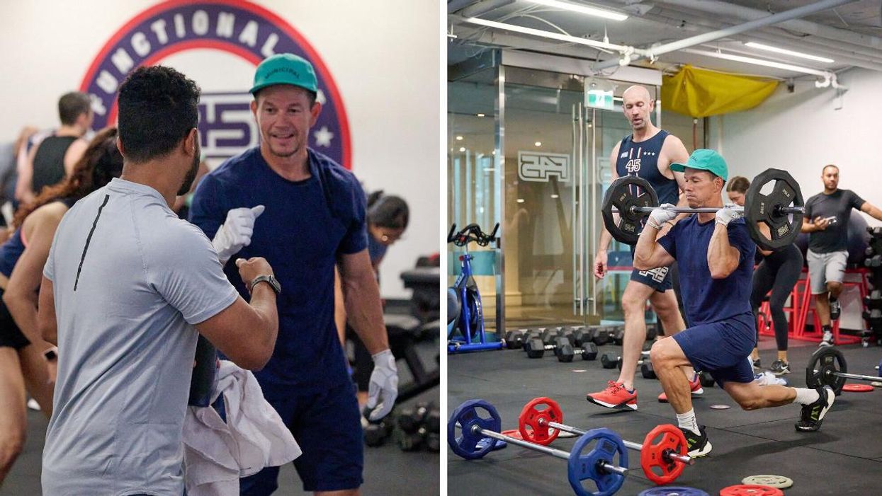 Mark Wahlberg at F45 Yorkville in Toronto.