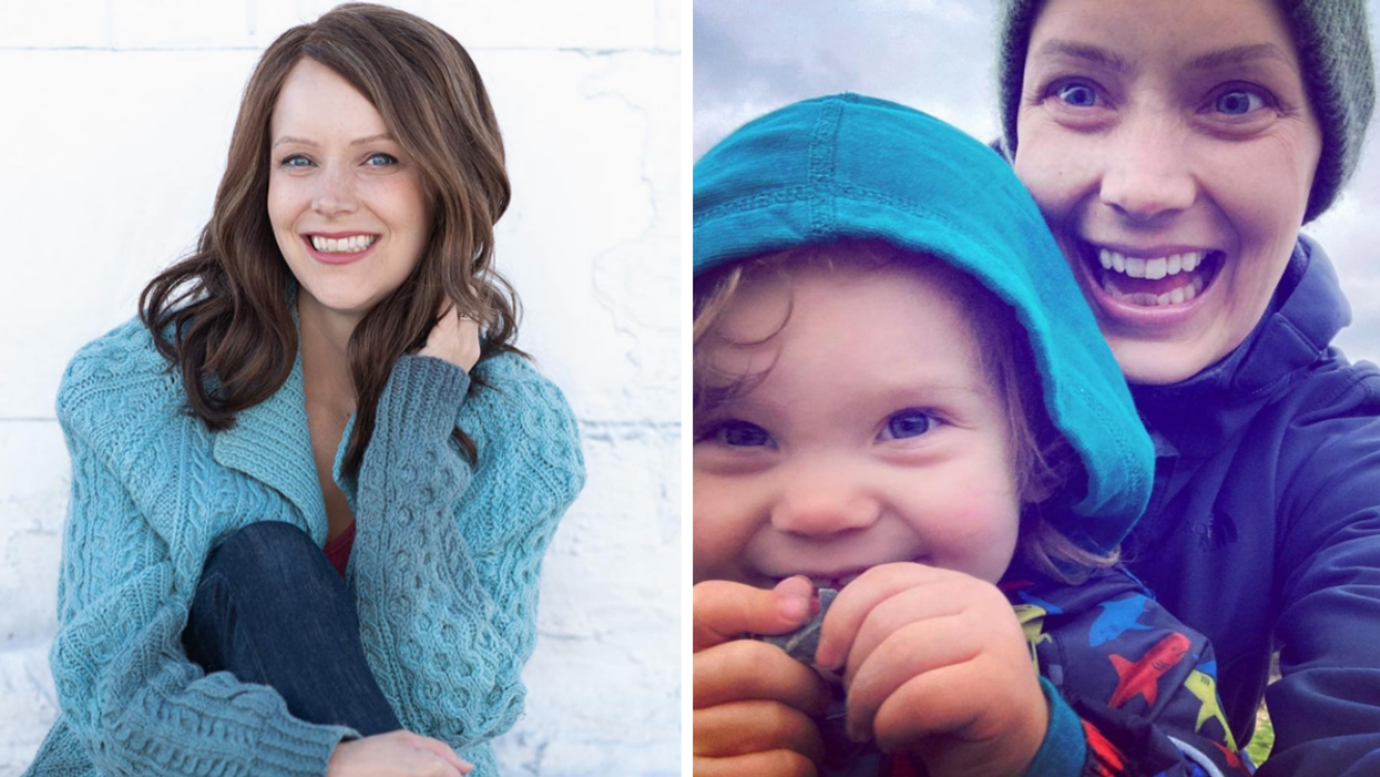 Marnie Schulenburg. Right: Marnie Schulenburg with her daughter.