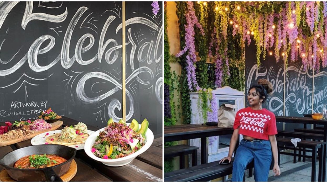Maro's Bistro Near Toronto Has The Most Colourful Dishes & A Magical Floral Patio