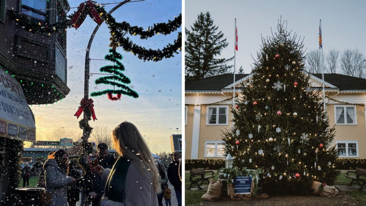 Martini Town in Langley. Right: Fort Langley.
