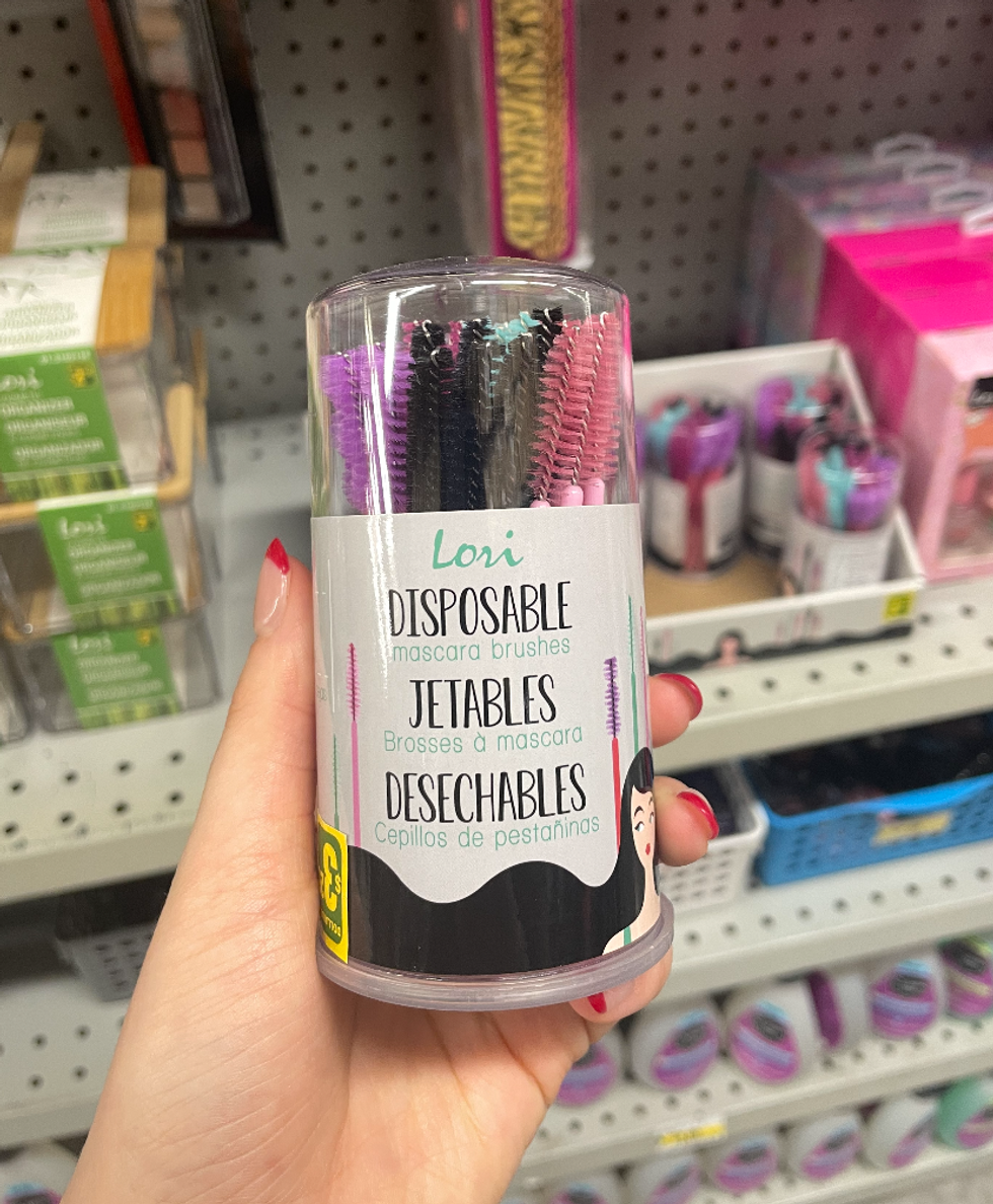 Mascara brushes at Dollarama.