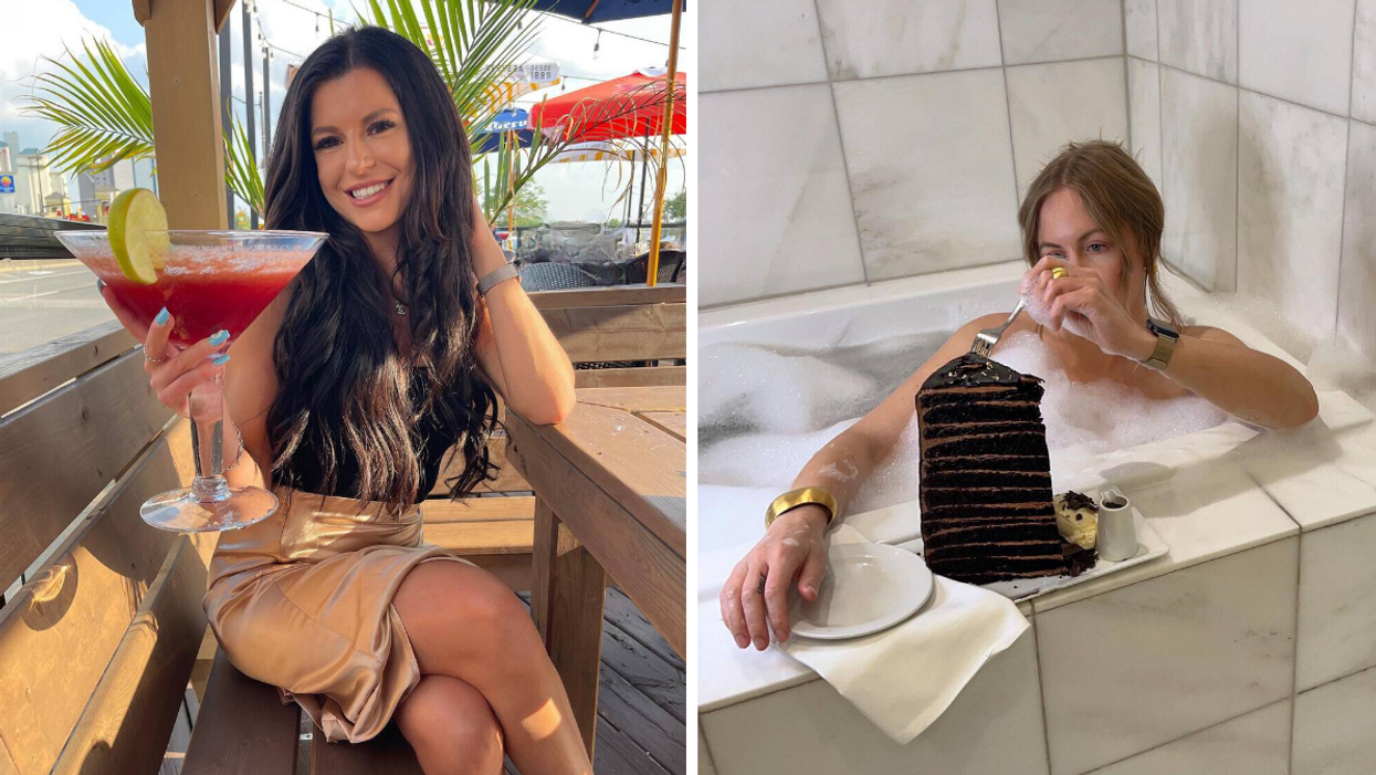 Massive meals in Ontario include a huge margarita and giant cake.