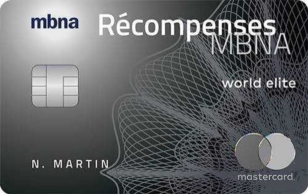 MastercardMD World EliteMD r\u00e9compenses MBNA.