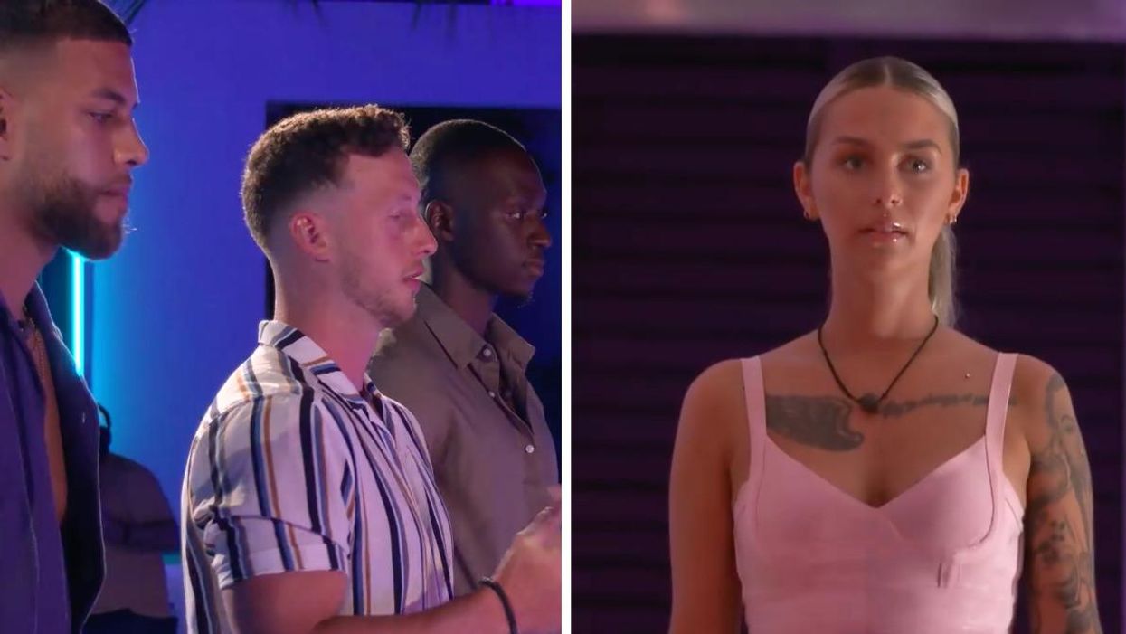 Mathieu, Jacob et Kharl font leurs aveux à L'île de l'amour. Droite : Amélie revient à L'île de l'amour.