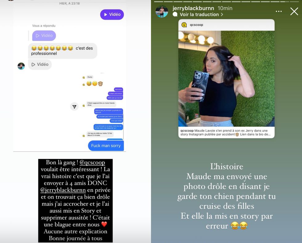 Maude Lavoie s'explique. Droite : Jerry Blackburn r\u00e9agit.