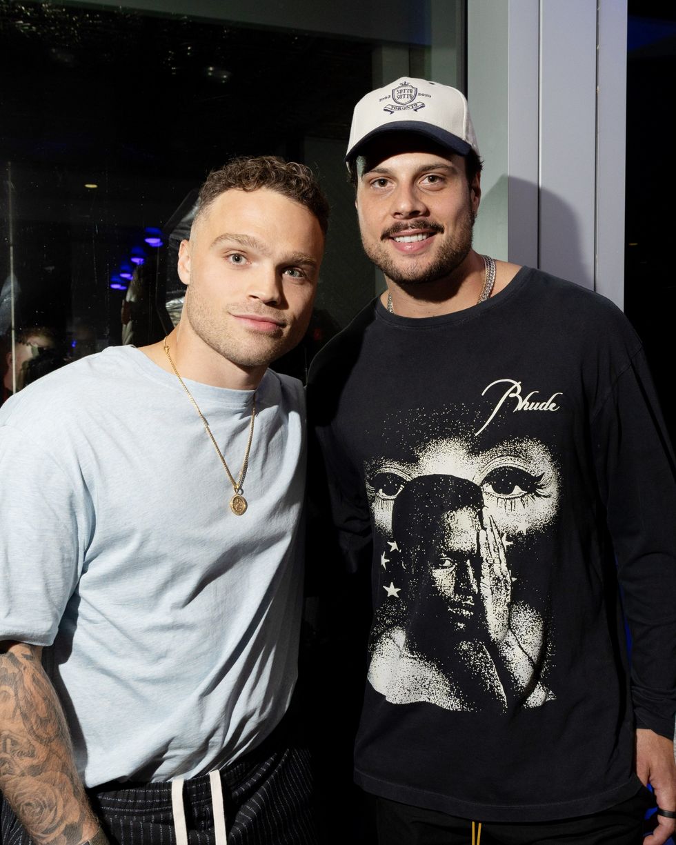 Max Domi and Auston Matthews at TIFF 2023 event.