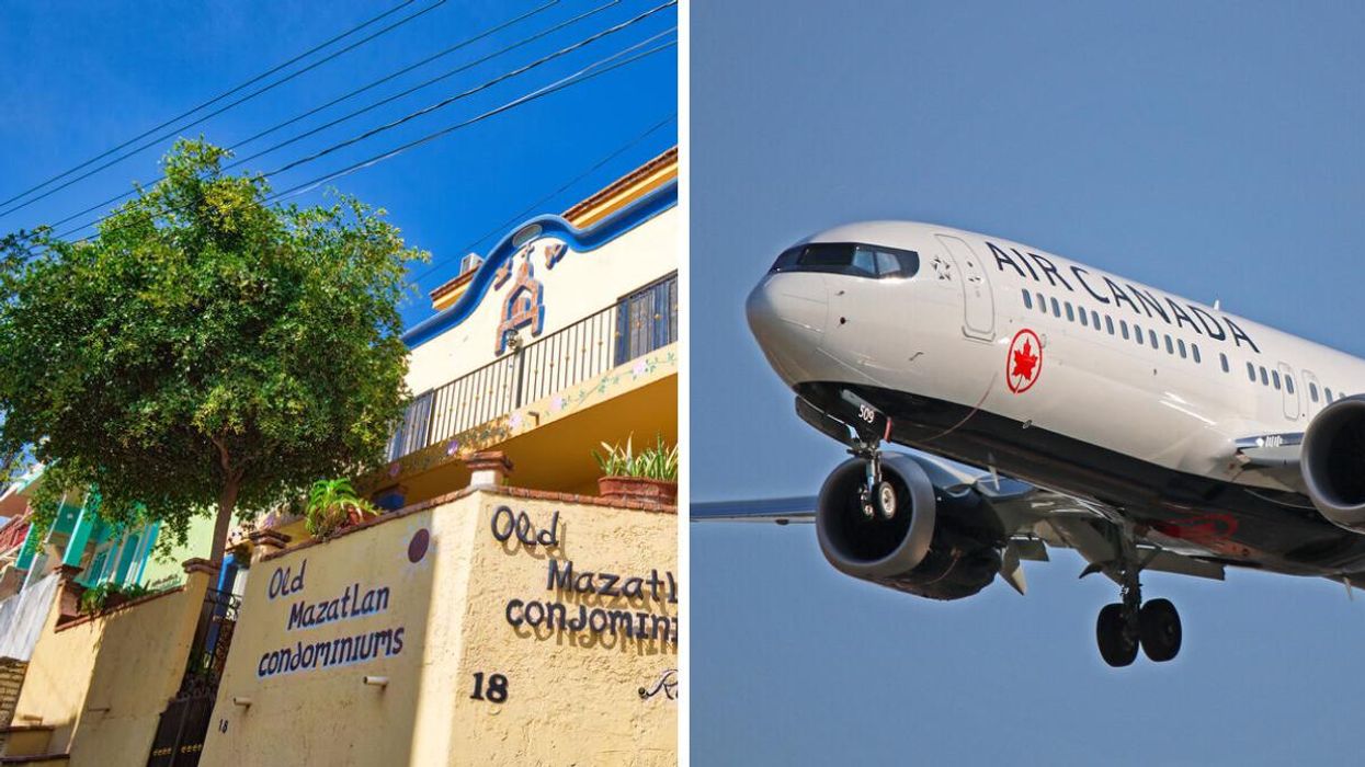 Mazatlán. Droite : Avion Air Canada.