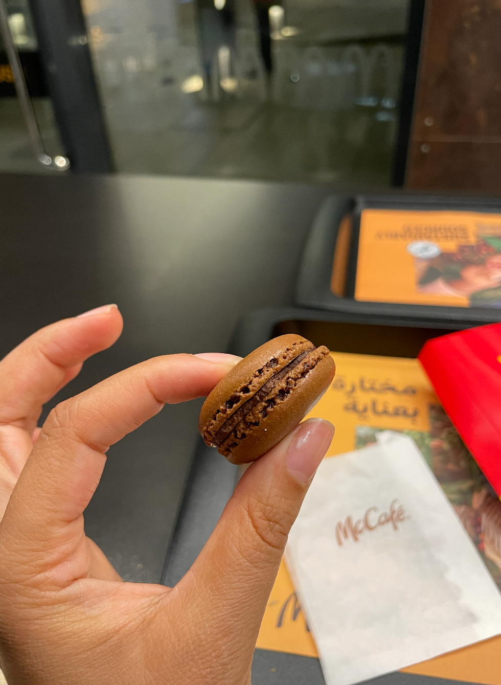 McCafe Chocolate Macaron.
