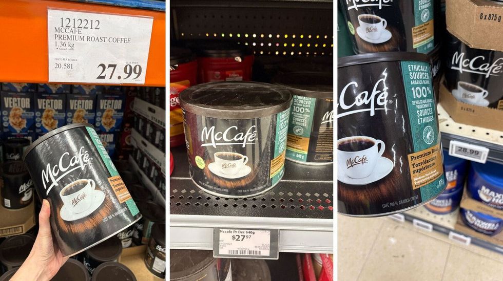mccafe coffee canisters at costco, walmart and loblaws