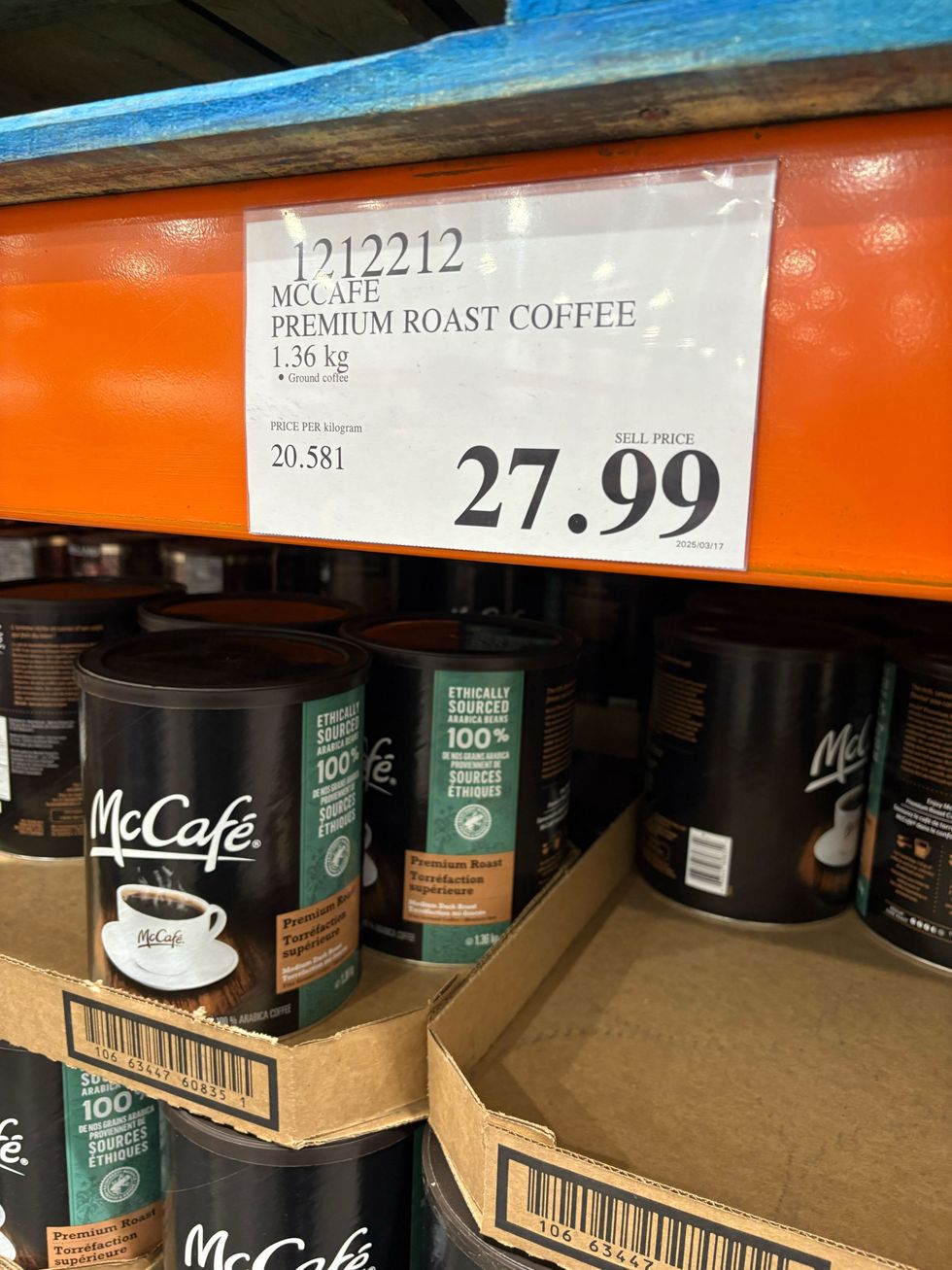 mccafe coffee canisters at costco