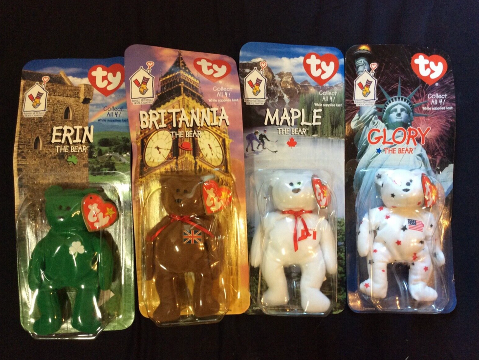 McDonald's Happy Meal International Beanie Babies from 1999.