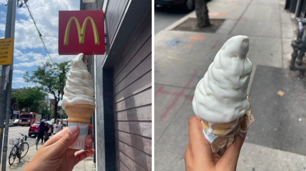 McDonald's soft-serve ice cream.