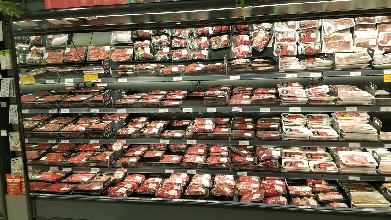 Meat department at a grocery store in Canada.