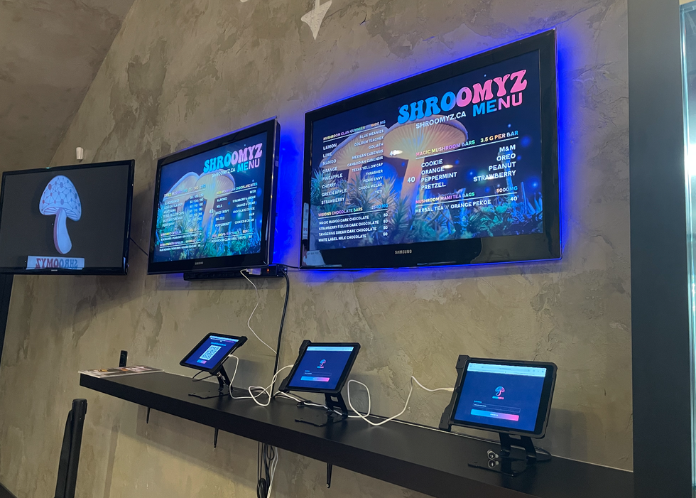 Medical intake form station.