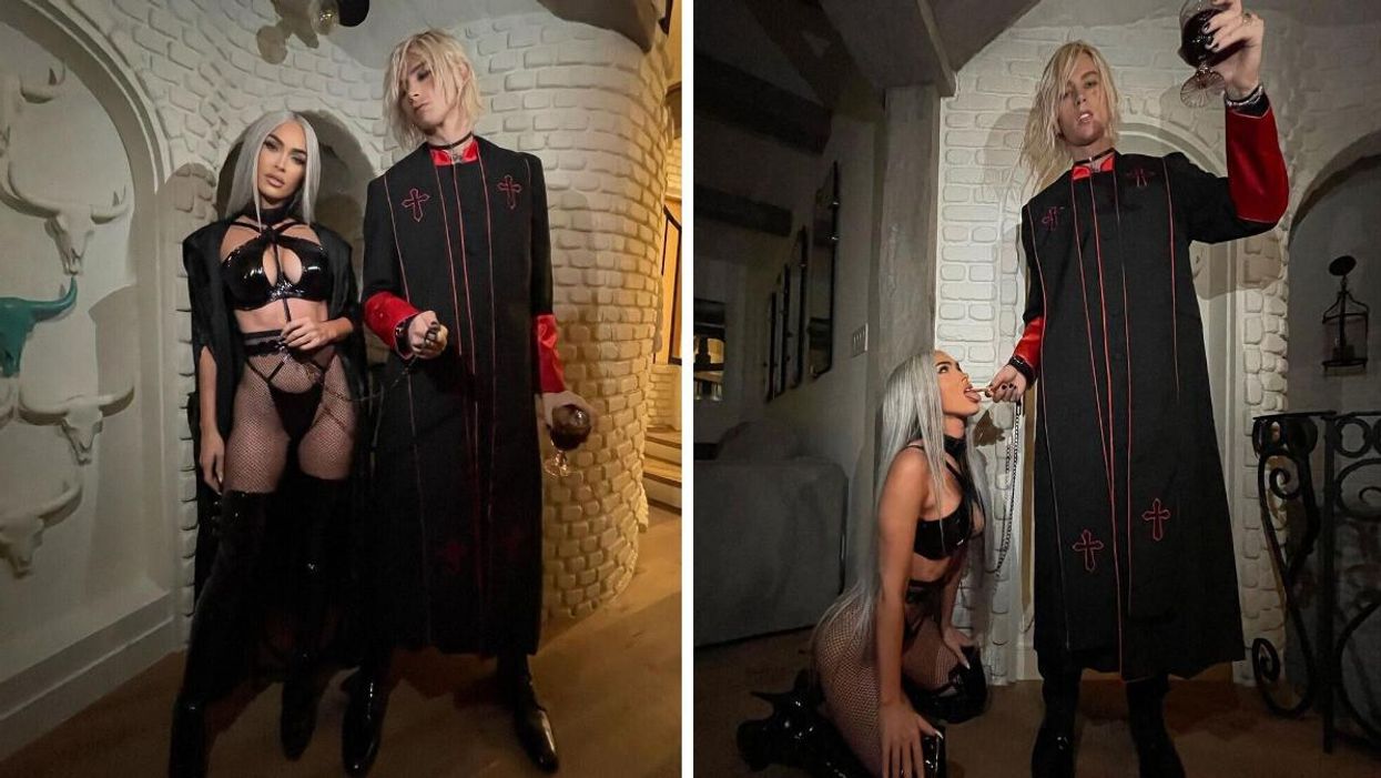 Megan Fox and Machine Gun Kelly in their Halloween costumes.