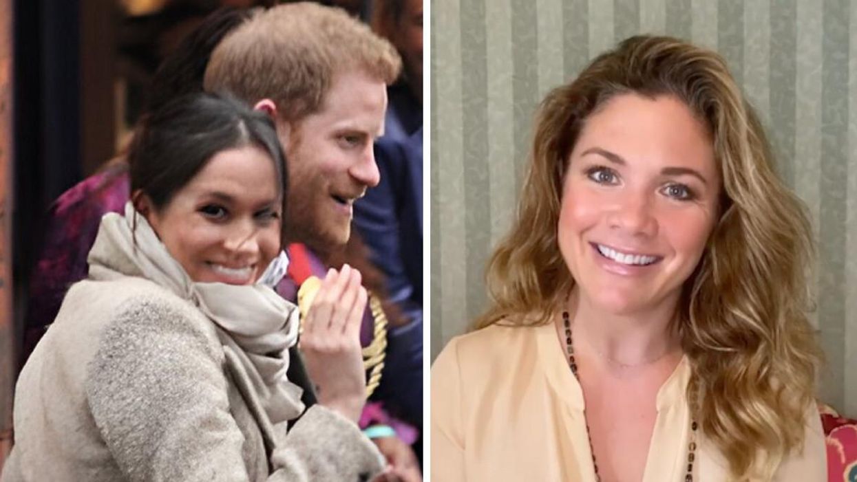 Meghan Markle. Right: Sophie Gregoire Trudeau.