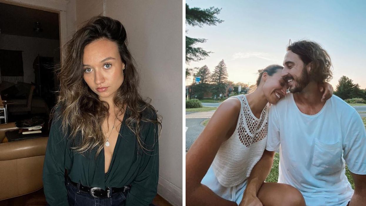 Meghan Oak de Star Académie. Droite : Meghan Oak et son amoureux.