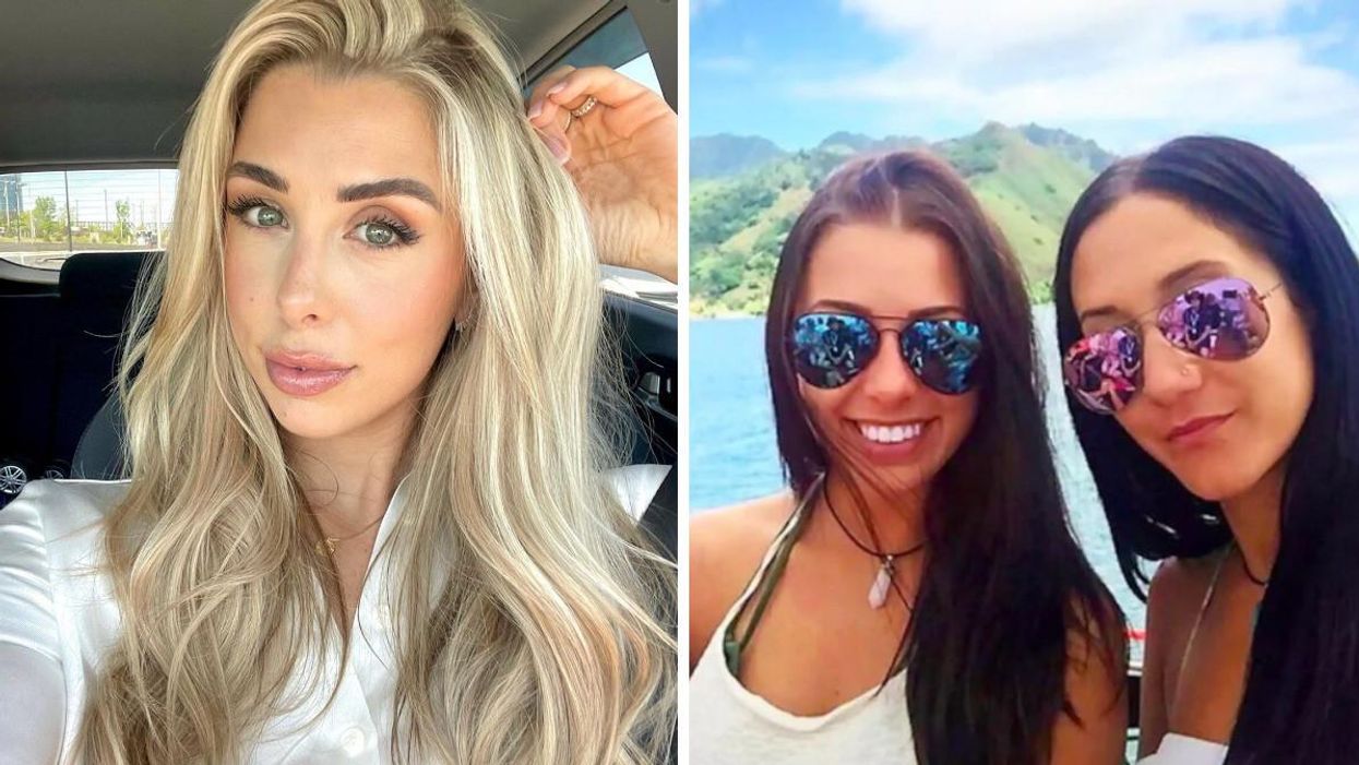 Mélina Roberge. Droite : Mélina Roberge et Isabelle Lagacé.