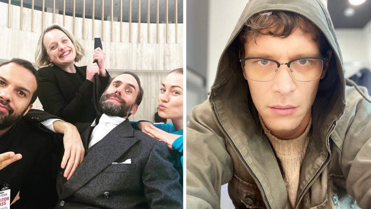Members of 'The Handmaid's Tale' cast. Right: Joseph Morgan.