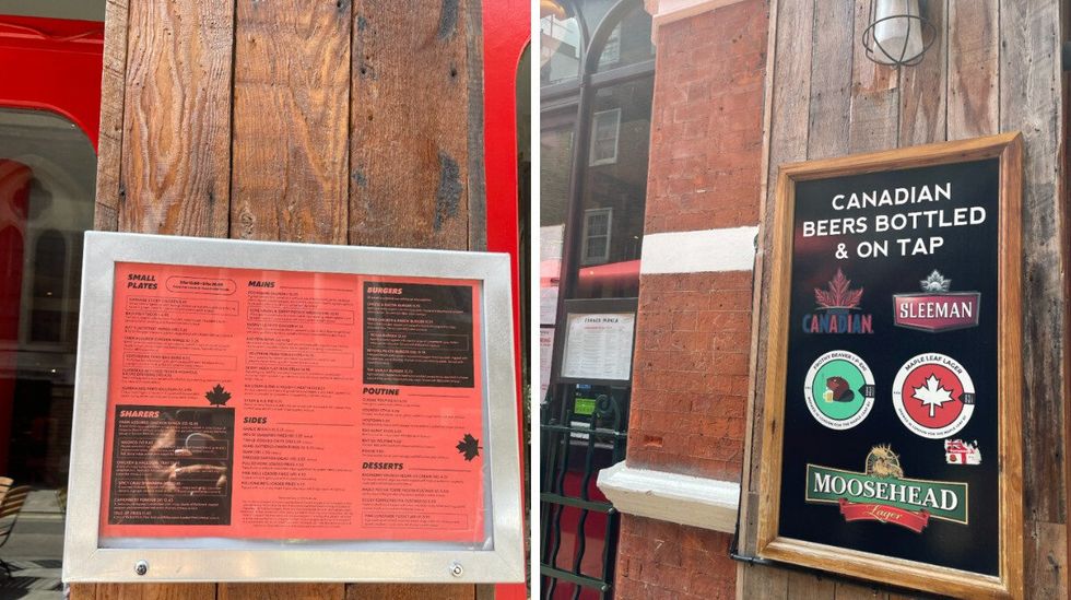 Menus at the restaurant.