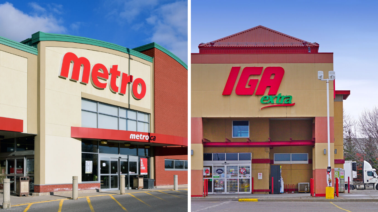 Metro. Droite : IGA.