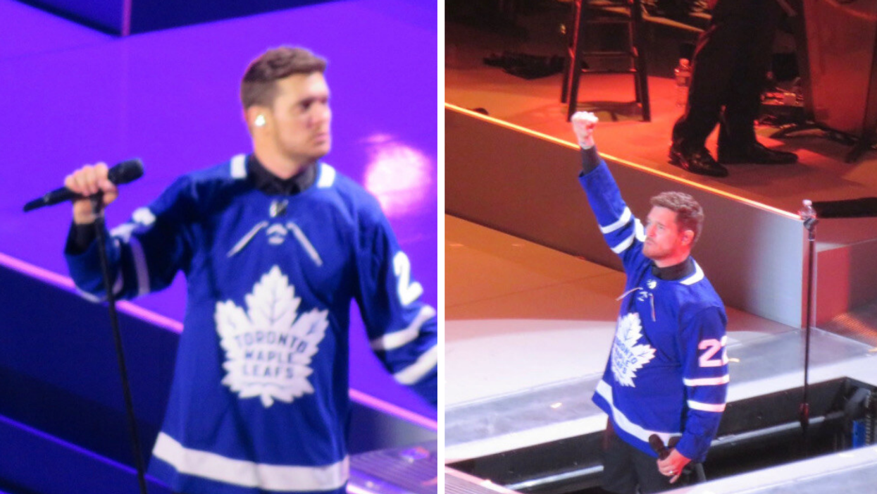 Michael Bublé at his Toronto concert.
