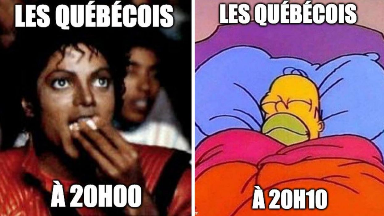 Michael Jackson. Droite : Homer Simpson.