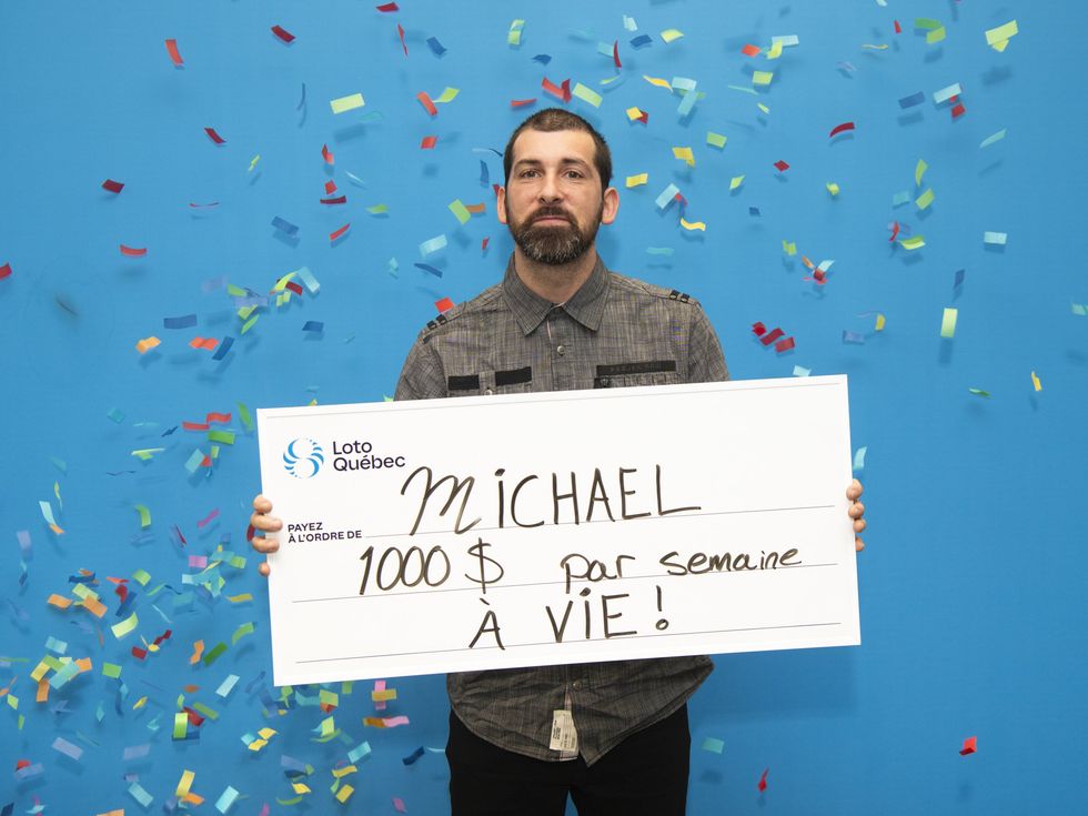 Michael Mesonero-Brousseau a remport\u00e9 1000 $ par semaine \u00e0 vie.
