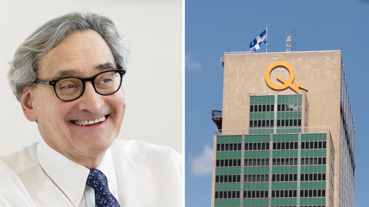 Michael Sabia. Droite : Hydro-Québec