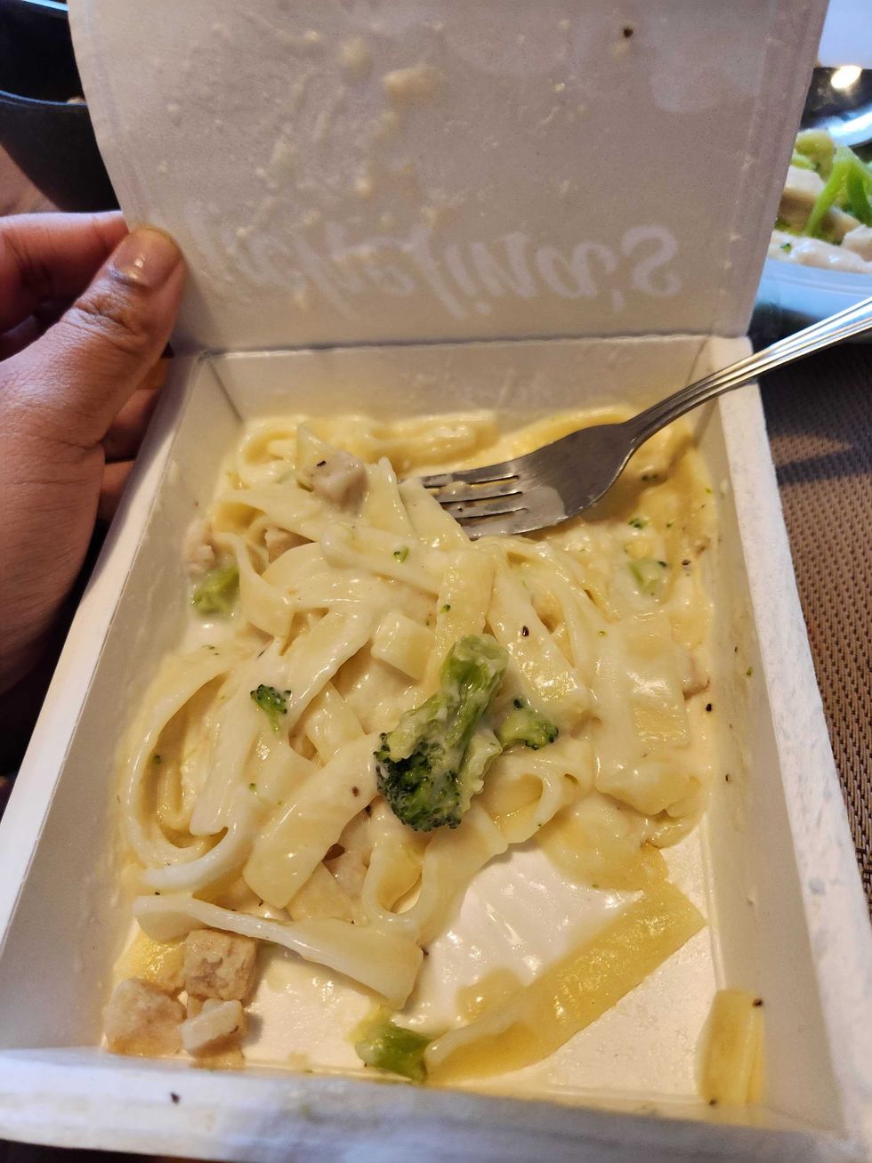 Michelina's Fettuccine Alfredo with Chicken & Broccoli, $2.28 for 227 grams.