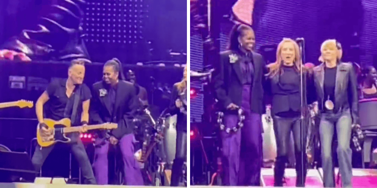 Michelle Springsteen Michelle Obama Rocked Out With Bruce Springsteen During A Concert & She ...