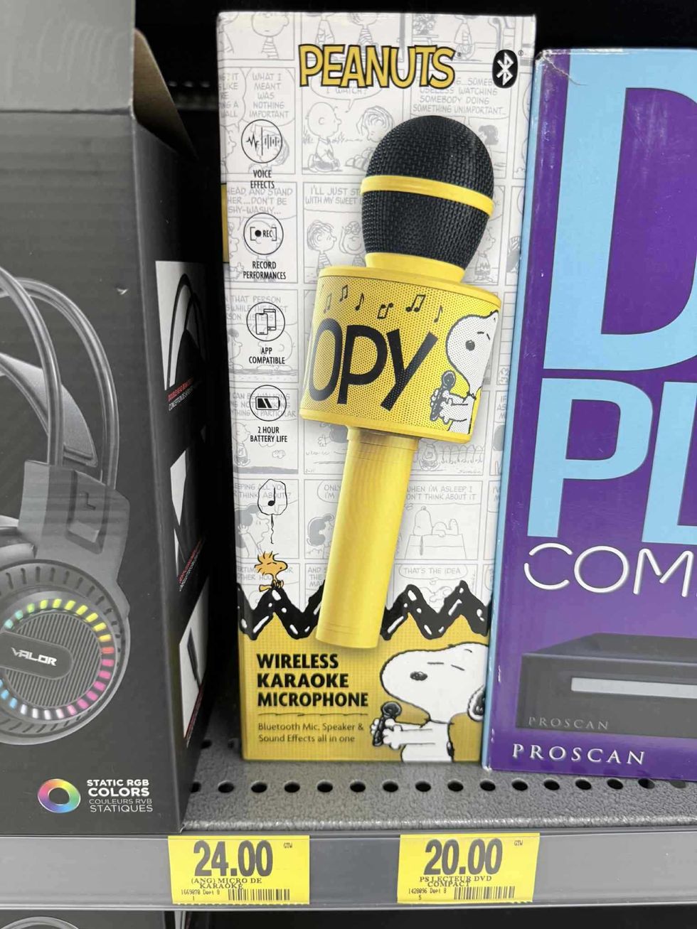 Micro sans fil karaok\u00e9 en vente au Tigre G\u00e9ant pour 24 $.