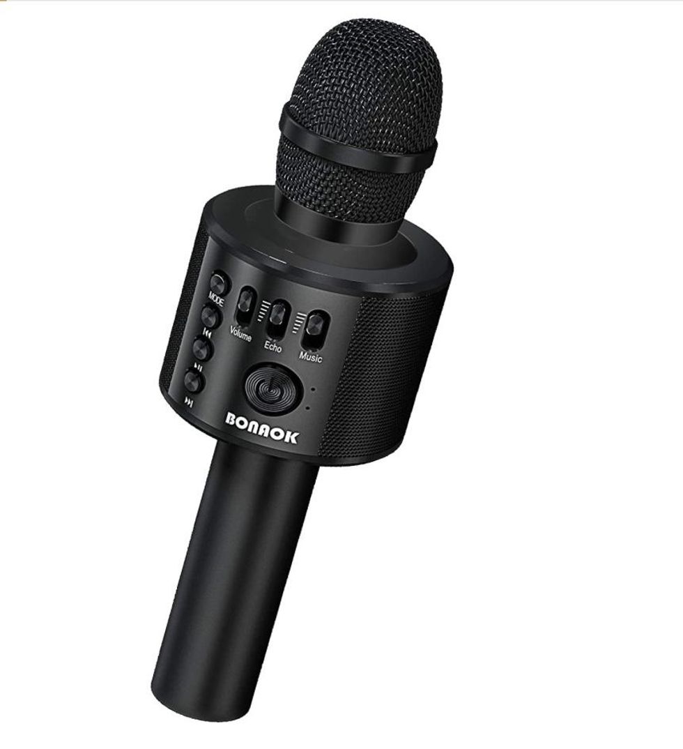 Microphone de karaok\u00e9.