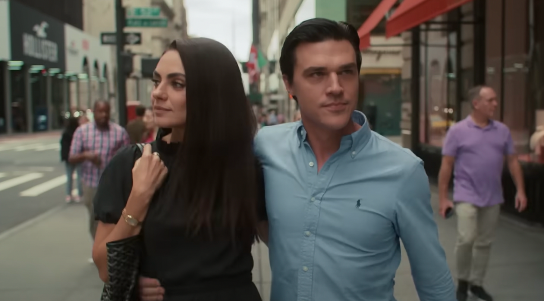 Mila Kunis and Finn Wittrock in a scene from Netflix's "Luckiest Girl Alive."